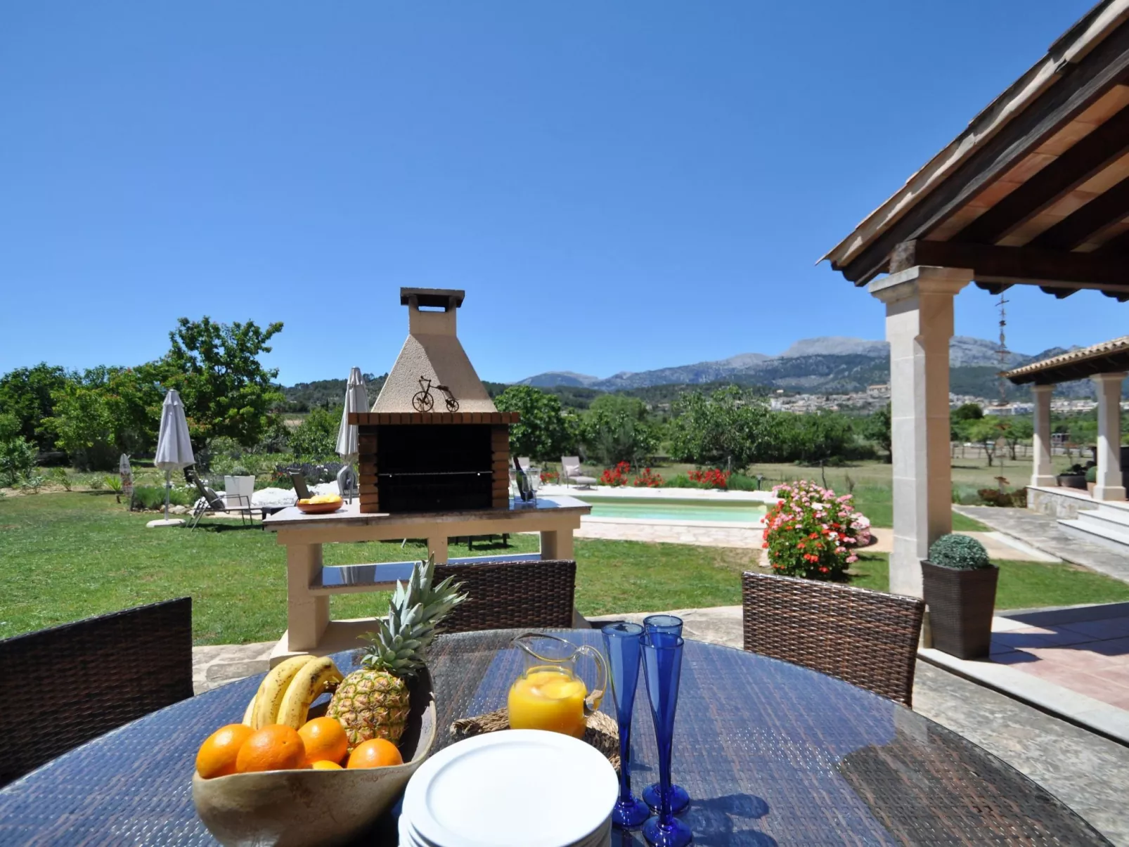 Villa SON RUBI en Selva (Serra de Tramuntana) con barbacoa y piscina privada- V - Draußen