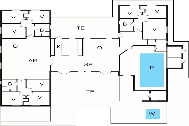 5 star holiday home in Idestrup - Floor plan