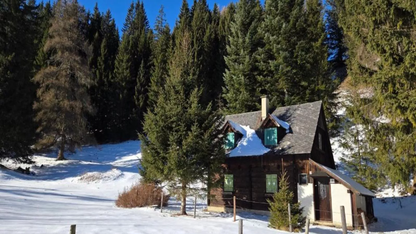 Almhütte Seebergalm - Außenbereich Winter