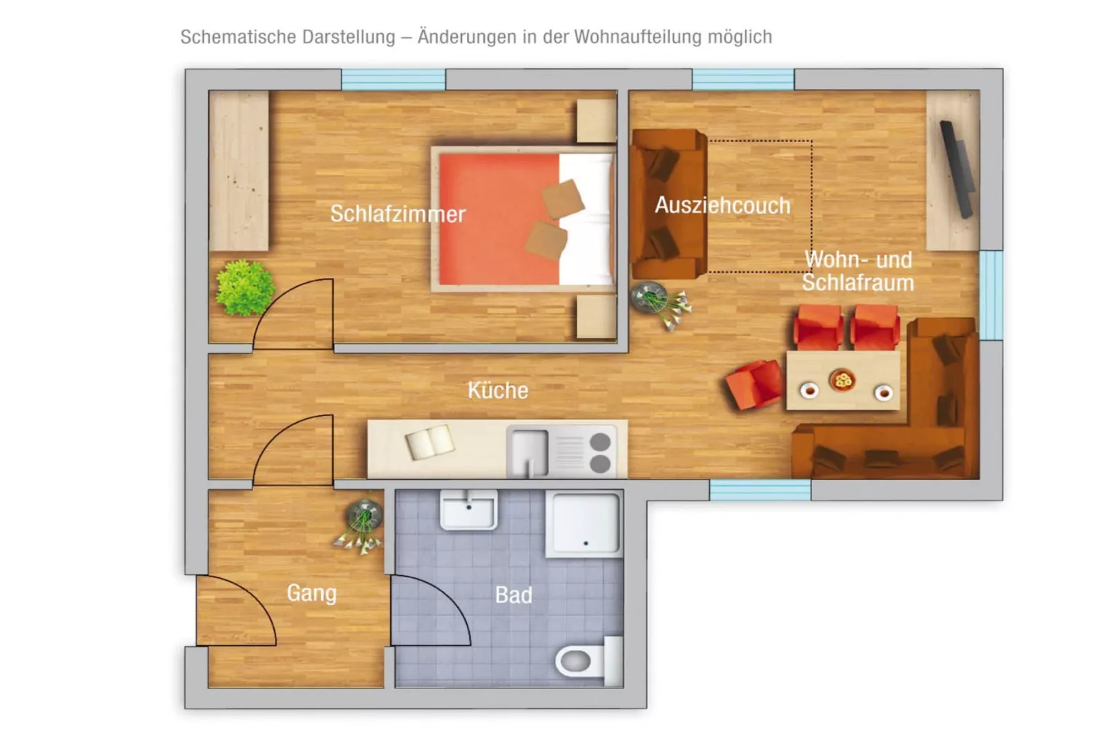 Apart Fliana Mathon - Floor plan