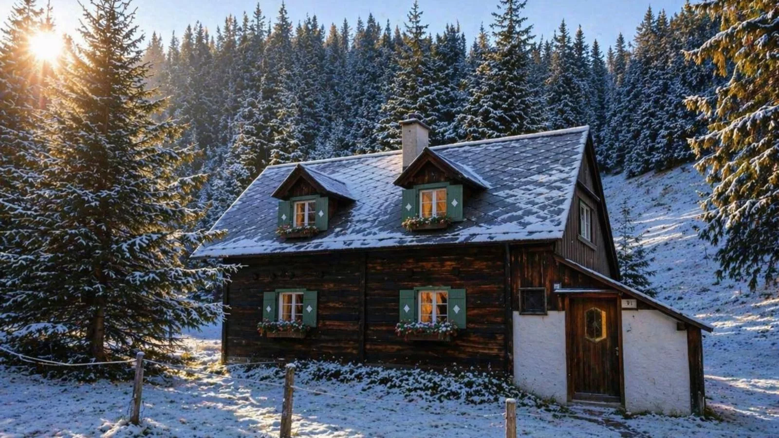 Almhütte Seebergalm - Außenbereich Winter