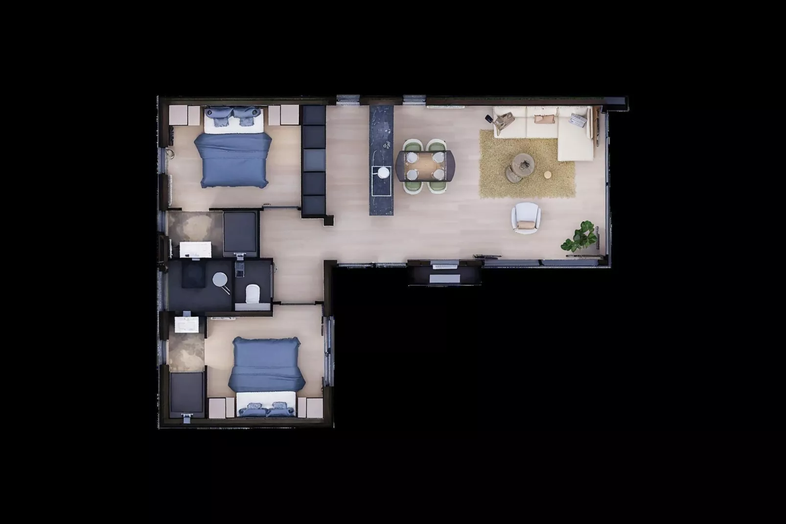 Villa L-Meerzicht | 4 pers. Roof Terrace - Floor plan