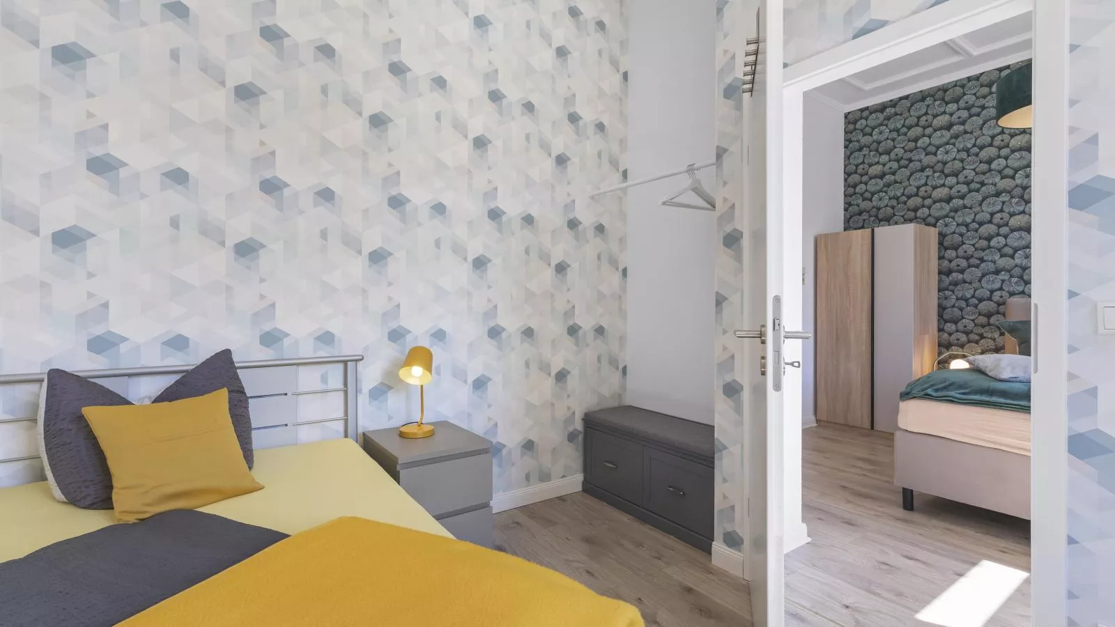 Villa Erika W7 Marianne mit Strandkorb - Chambre