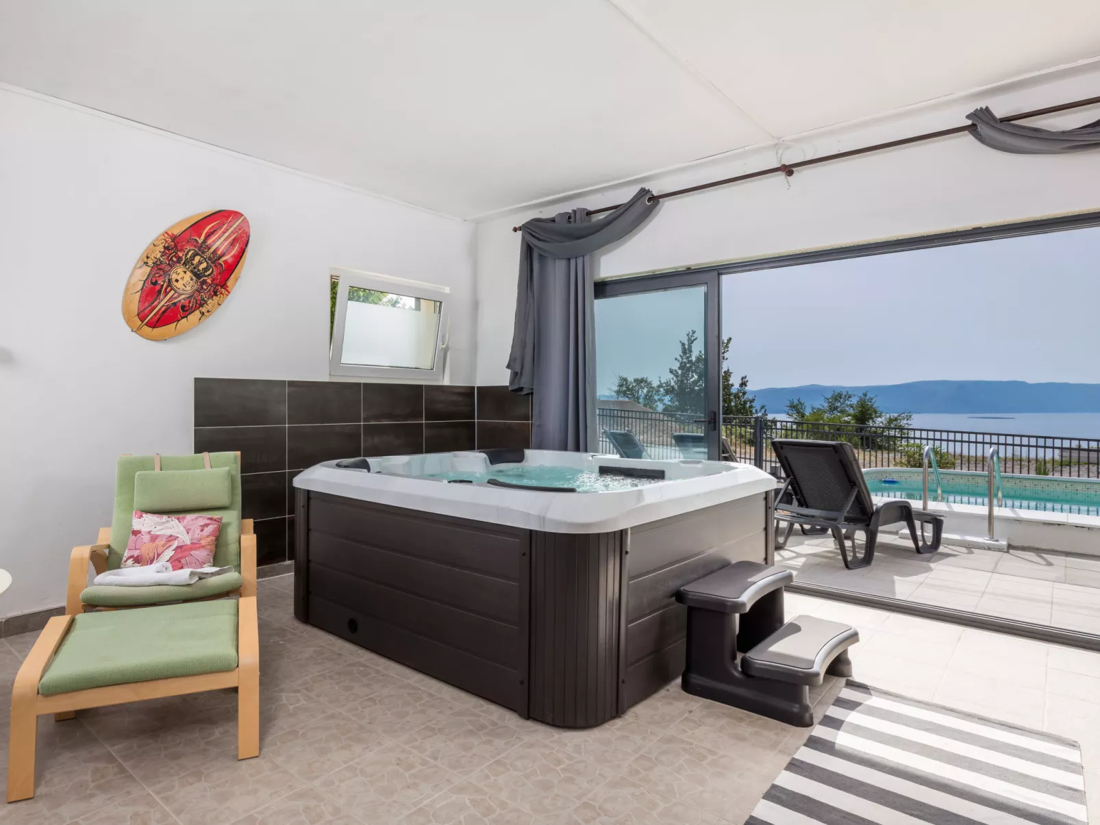 Villa sunset view-Inside