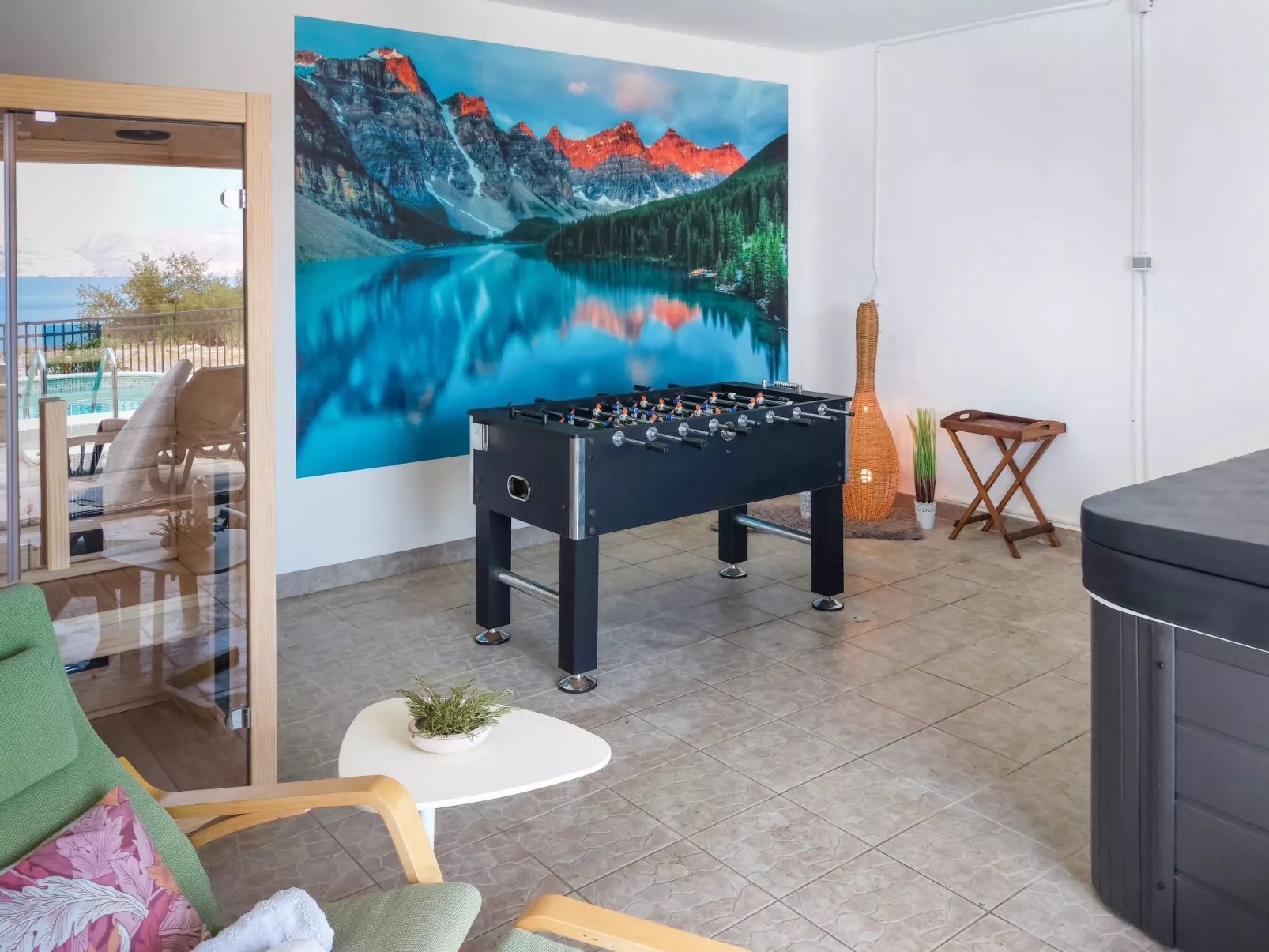 Villa sunset view-Inside