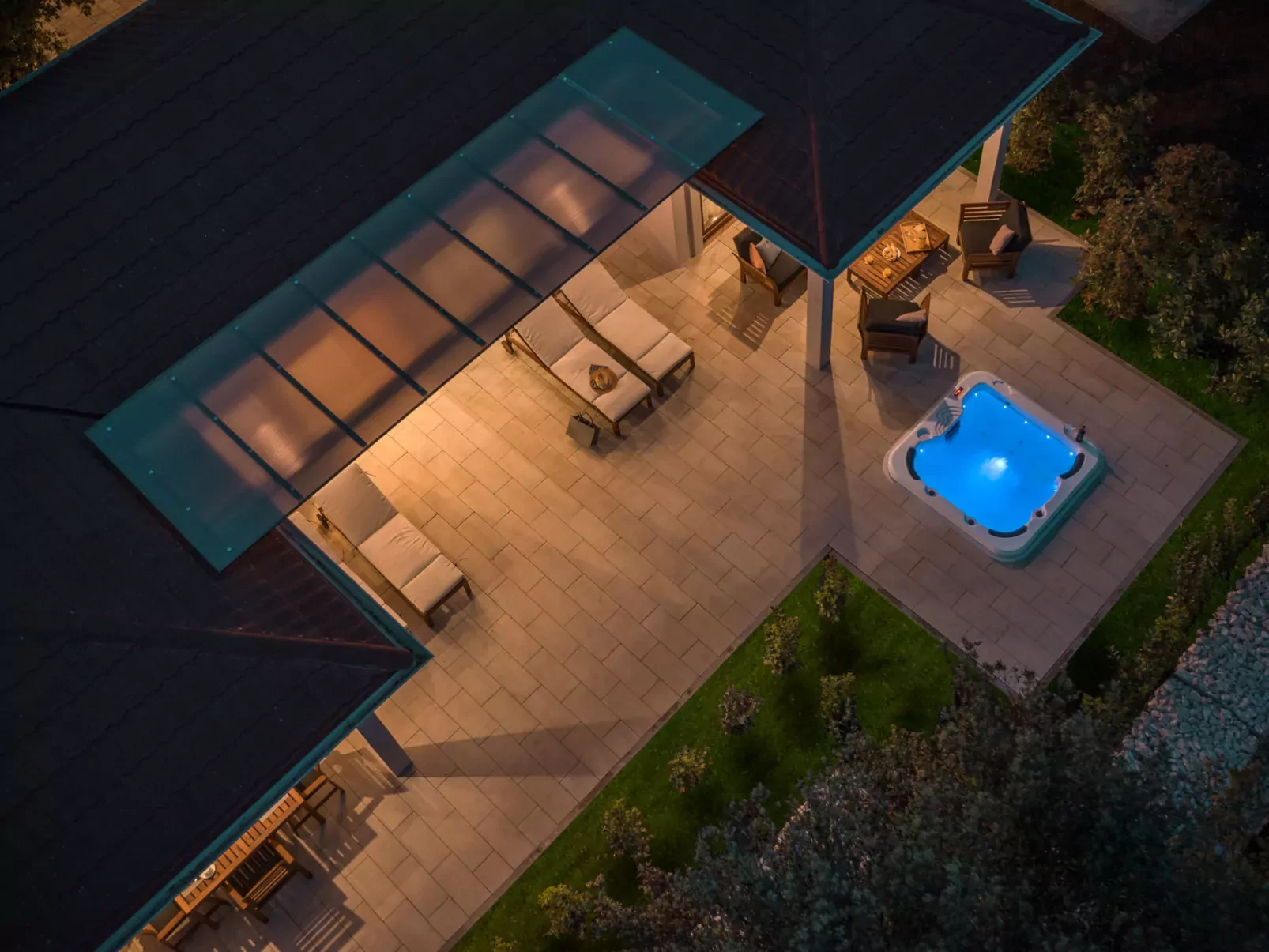 Luxury Bay Villa with private hot tub-Dehors