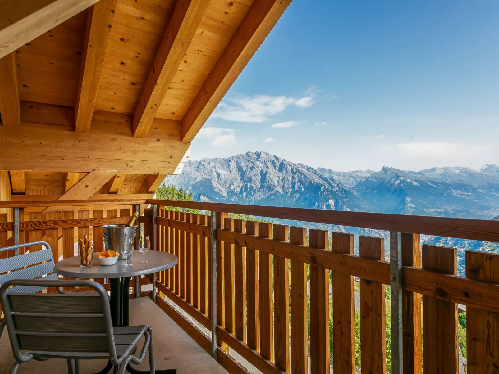 T-Resort La Tzoumaz 4p8 vue vallée-Draußen