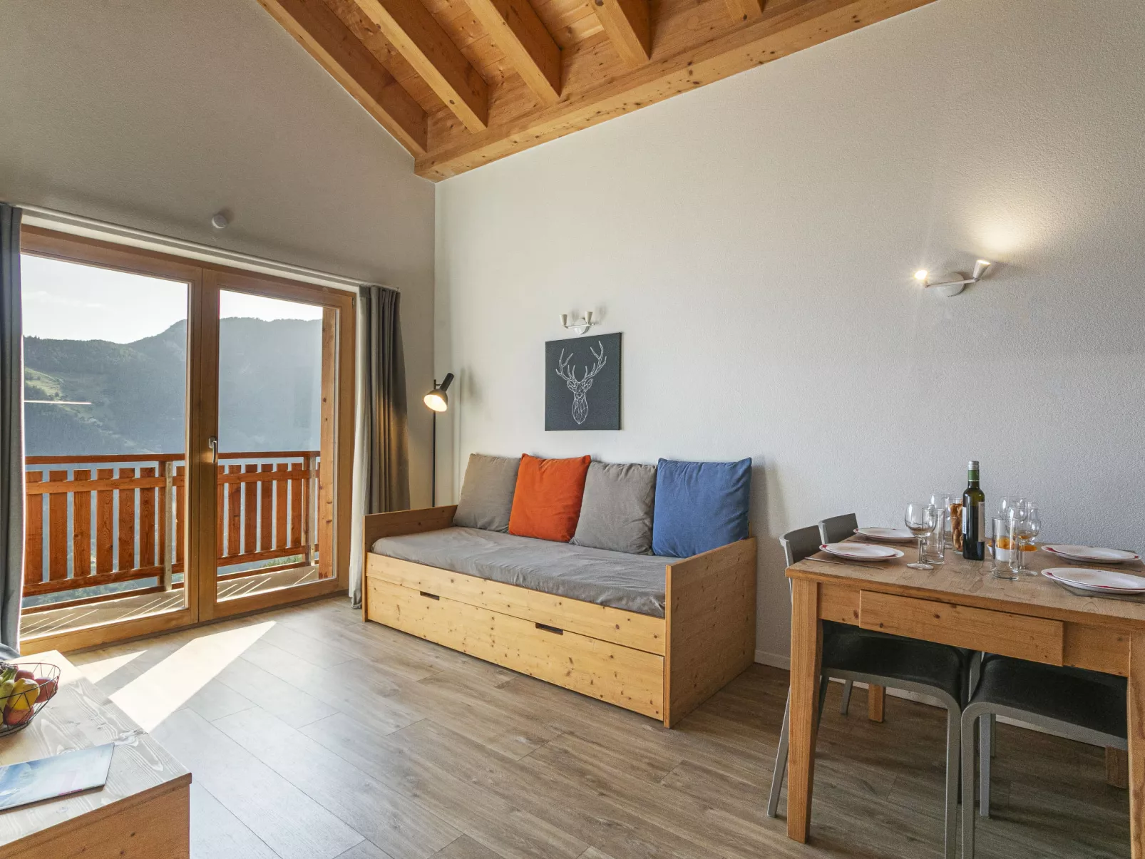 T-Resort La Tzoumaz 2p4 vue vallée-Drinnen