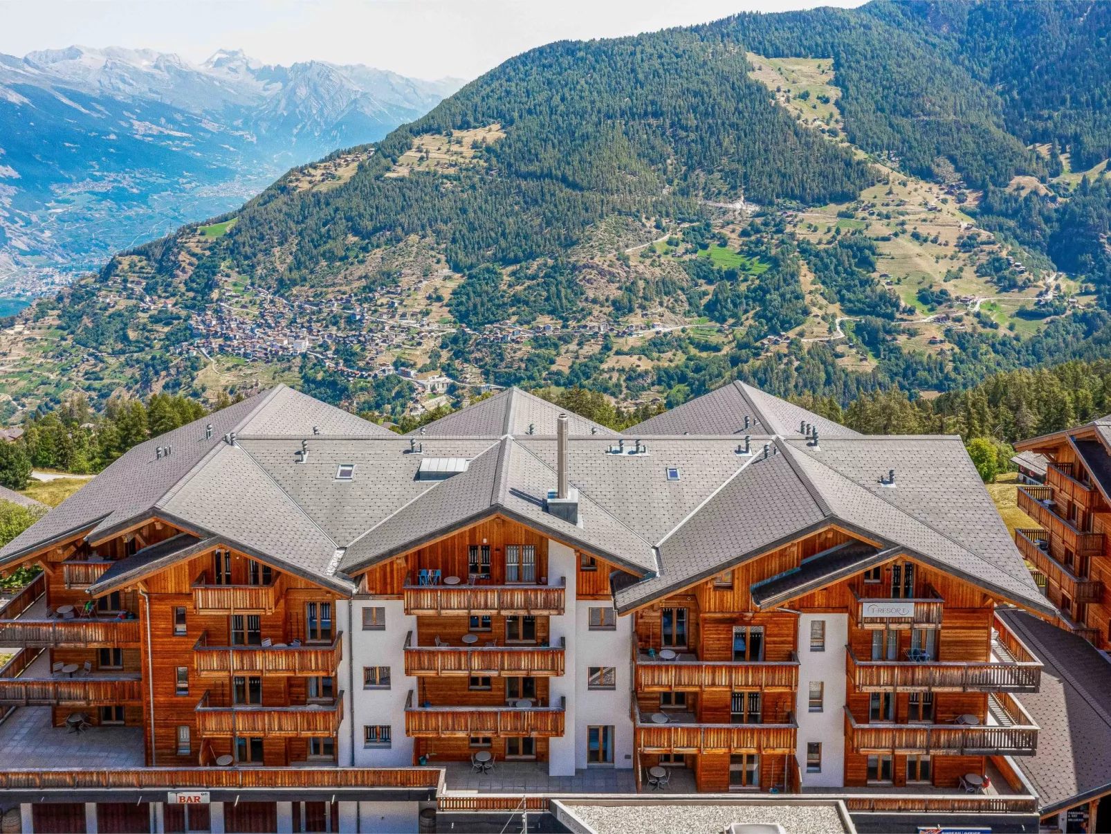 T-Resort La Tzoumaz 2p4 vue vallée-Draußen
