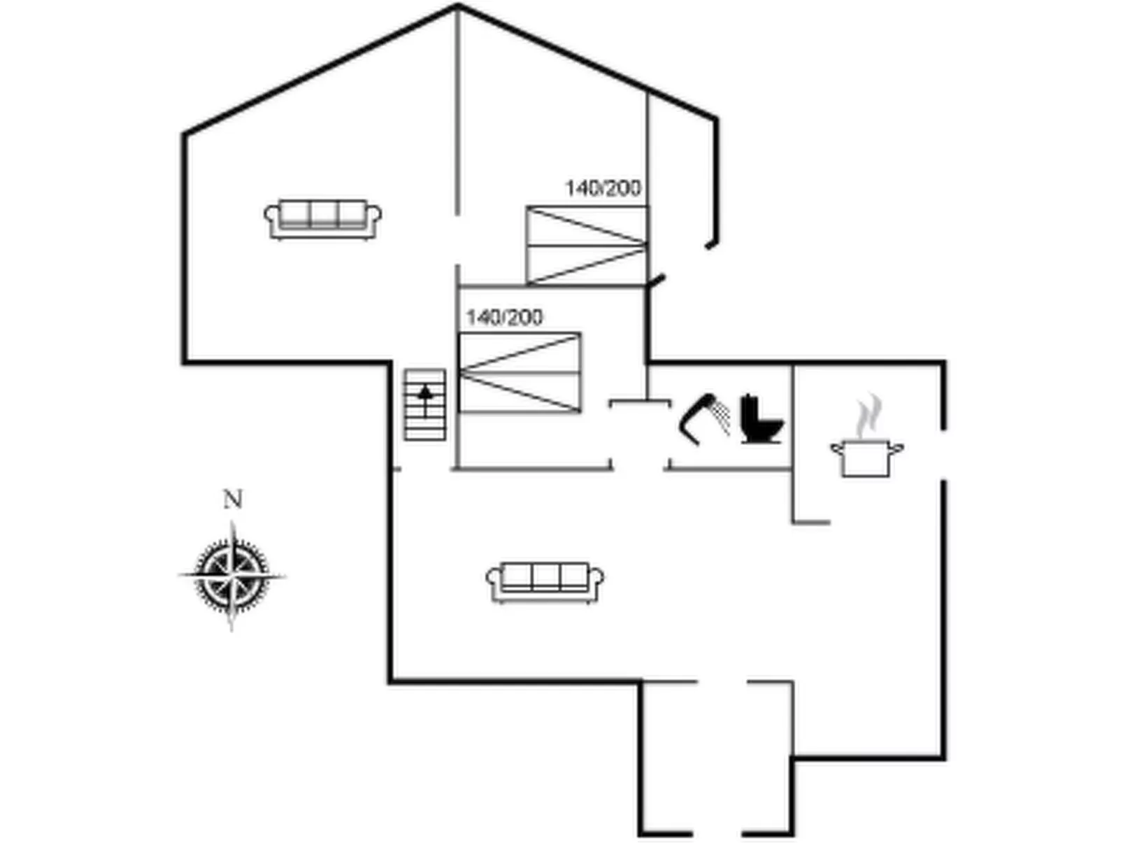 "Gullborg" - 800m from the sea-Inside