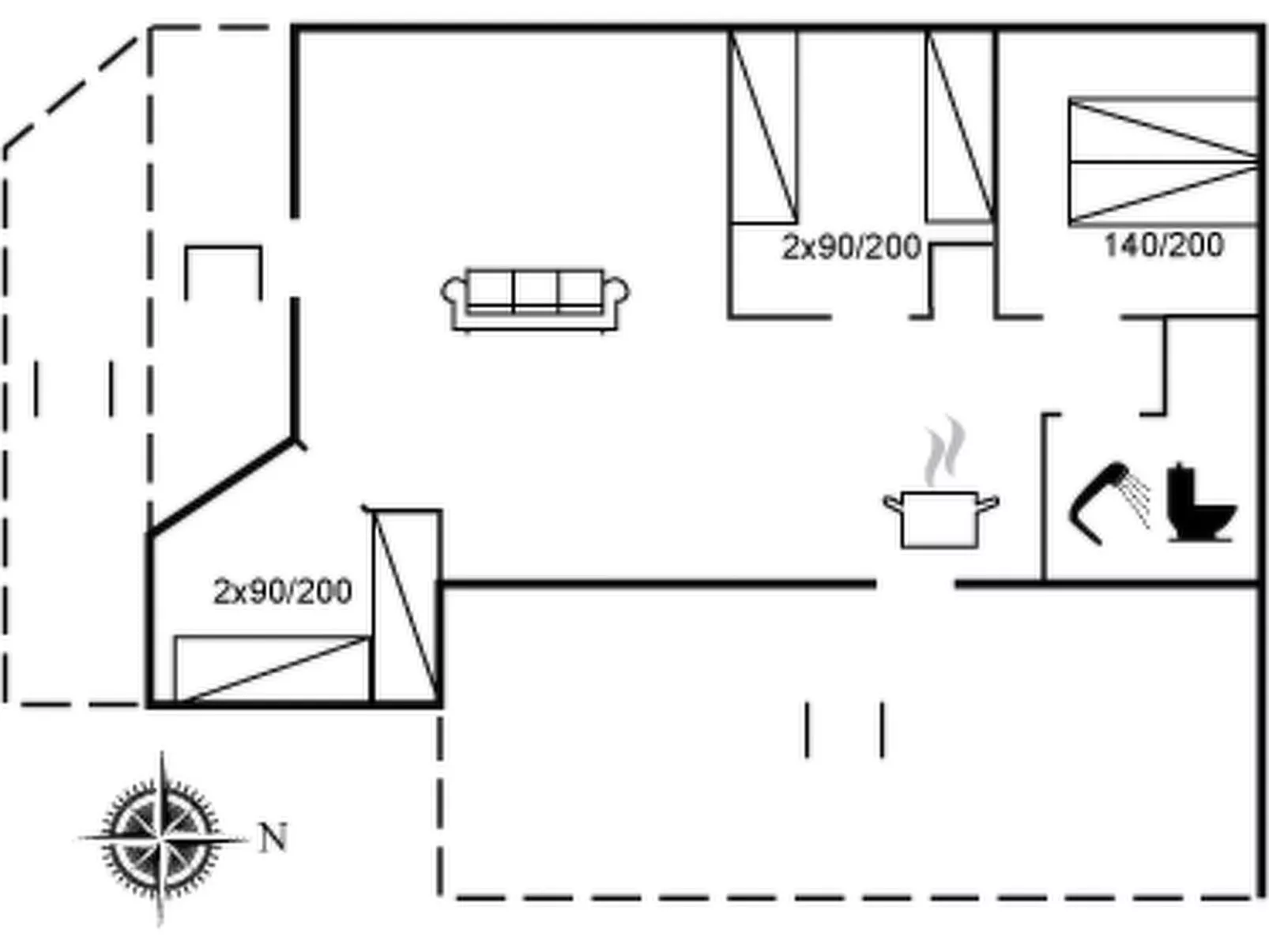 "Thrym" - 200m from the sea-Inside