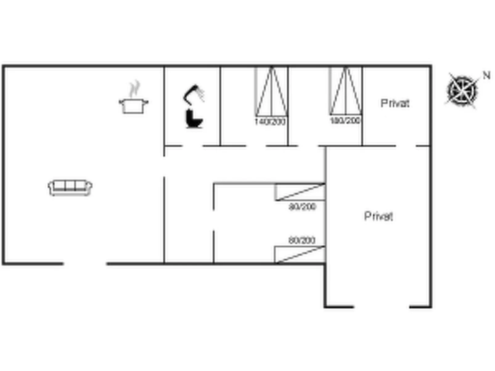 "Skyler" - 400m from the sea-Inside