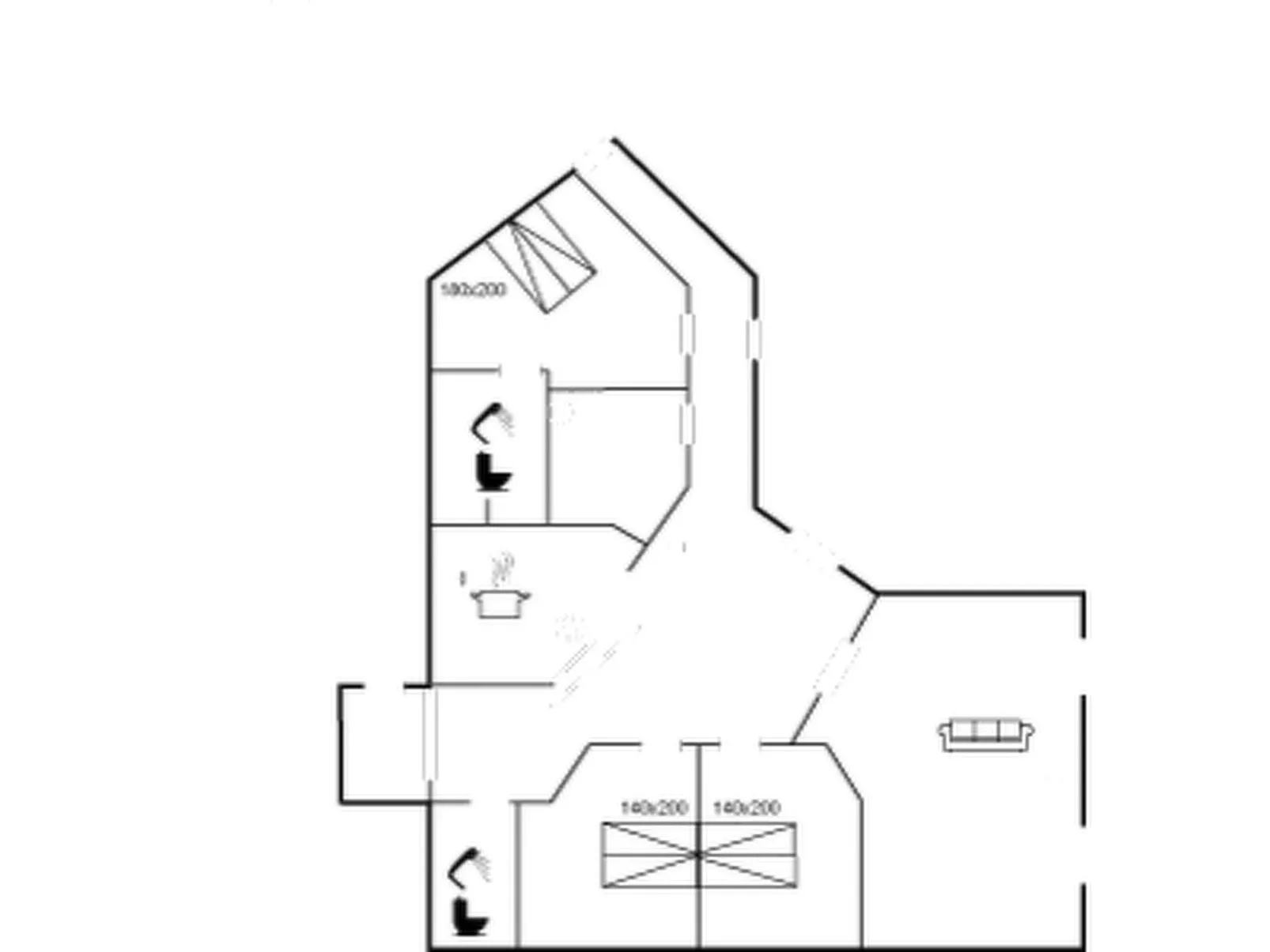 "Sjamme" - 1.2km from the sea-Inside