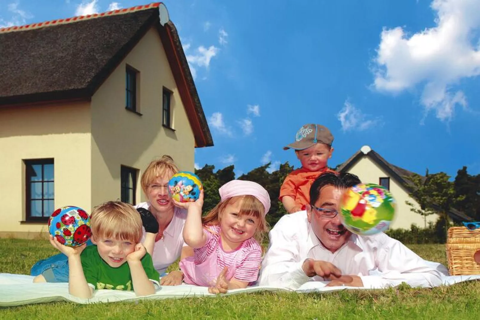 Ferienhaus Typ A 120 qm-Außenbereich Sommer