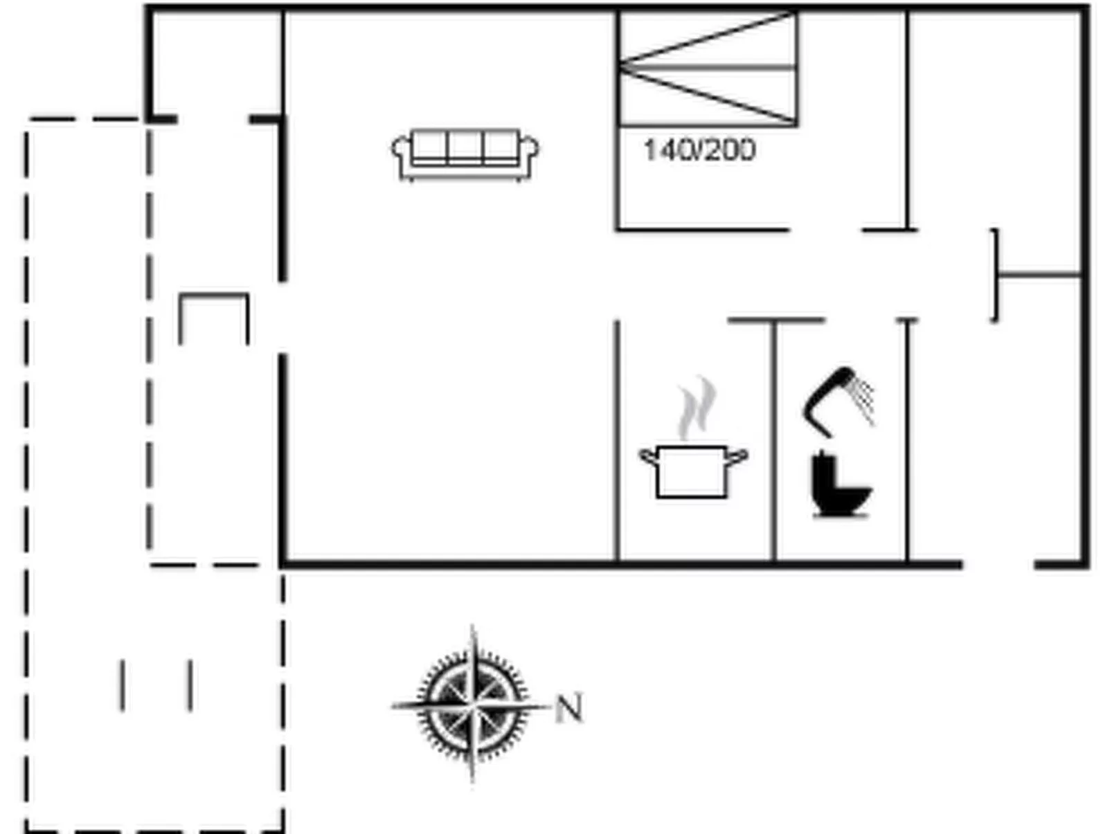"Aghwith" - 1.2km from the sea-Inside