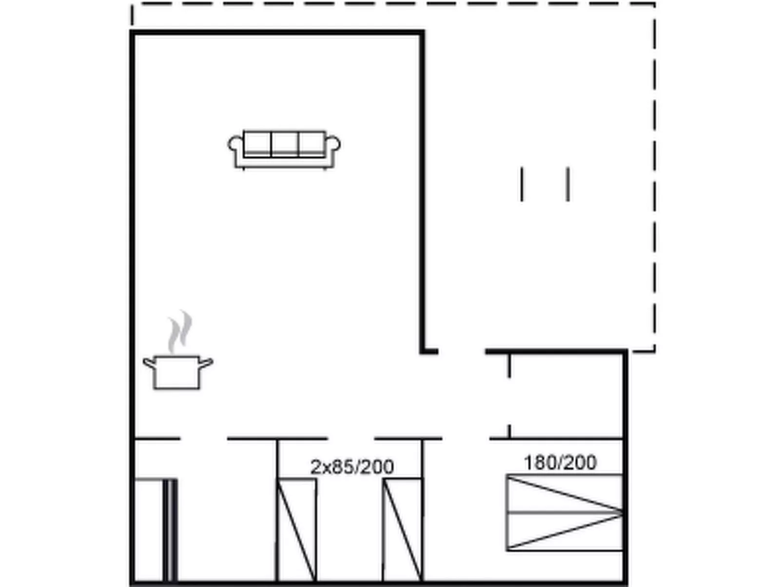 "Jannus" - 550m from the sea-Inside