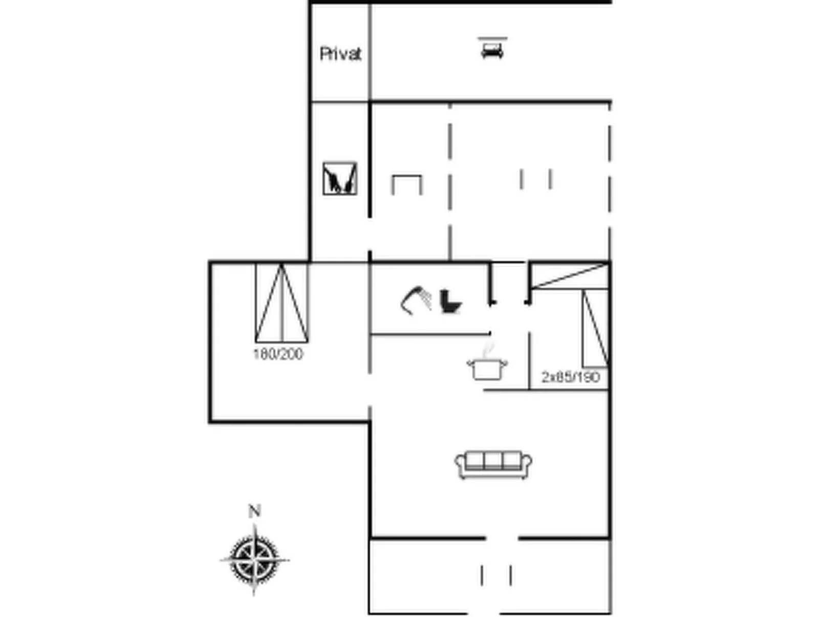 "Tubbe" - 150m to the inlet-Inside