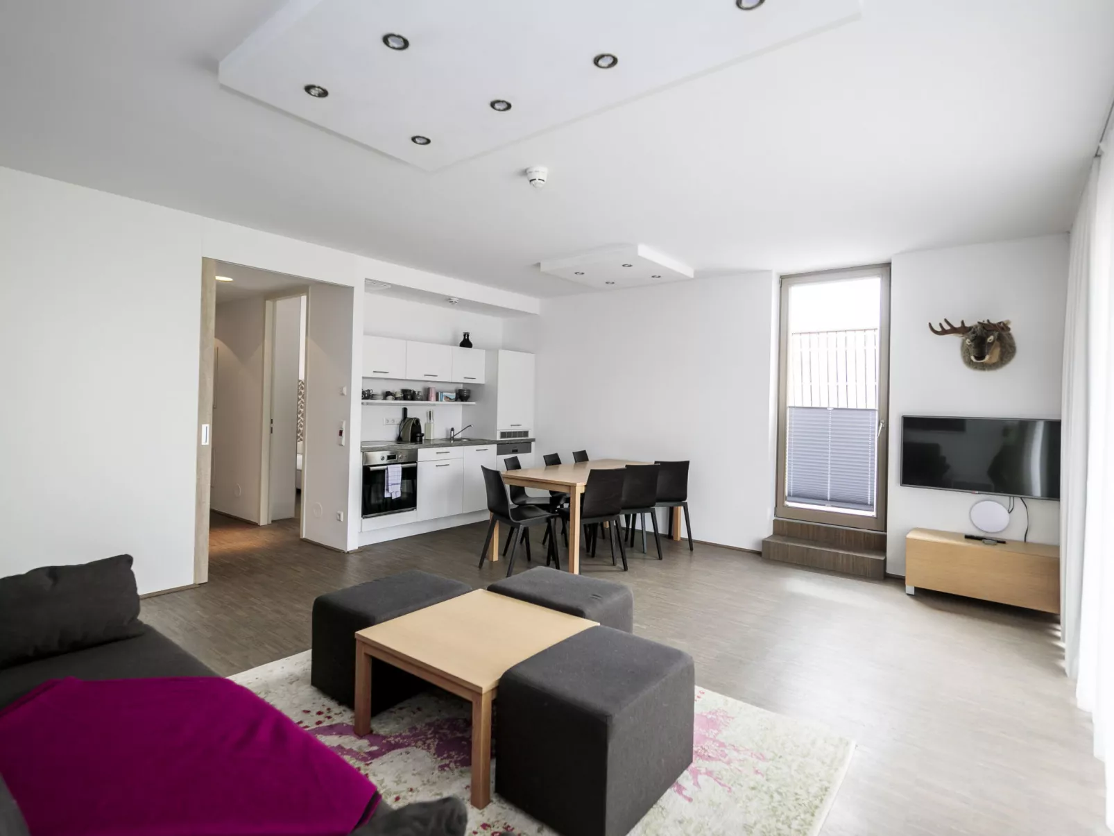 Mit 2 Schlafzimmern,Dachterrasse&Sauna-Drinnen