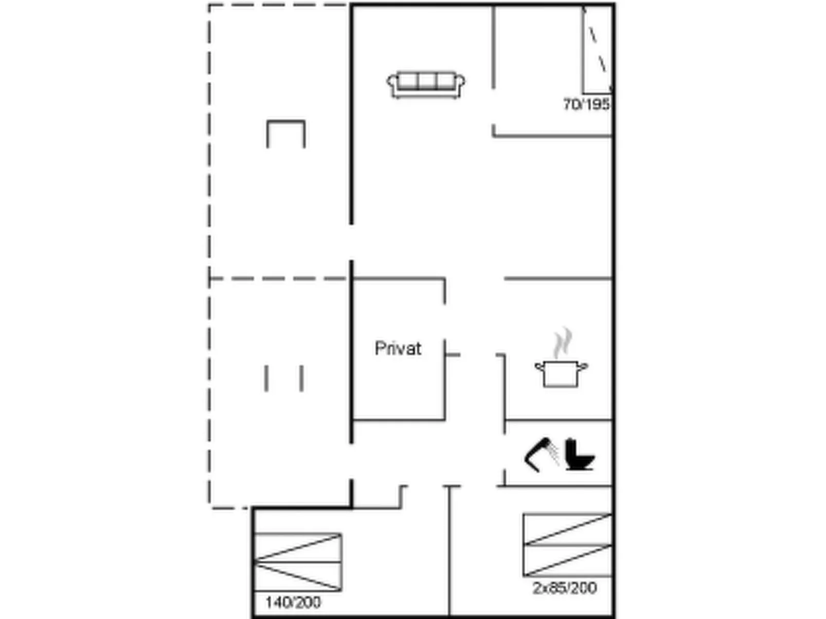 "Merit" - 800m from the sea-Inside