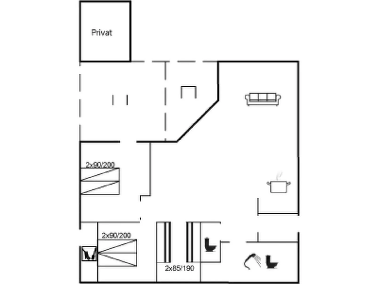 "Swaantje" - 400m from the sea-Inside