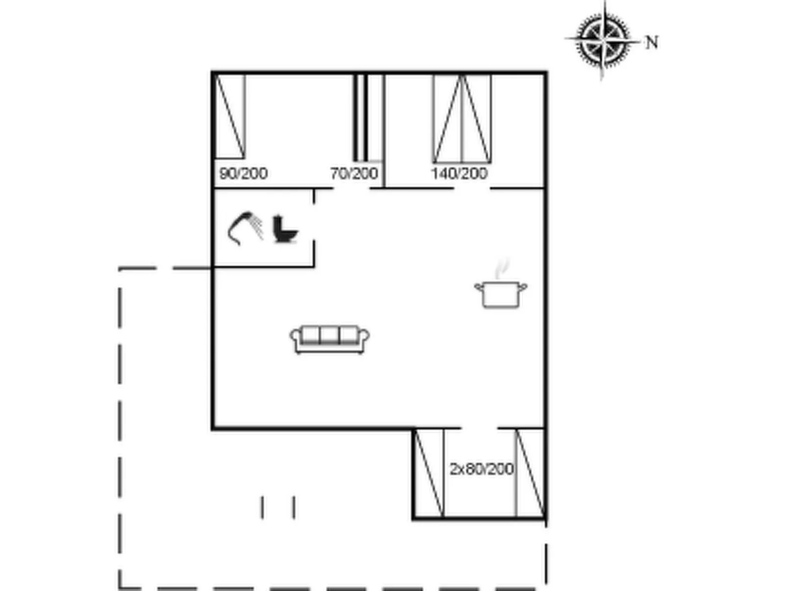 "Bridgette" - 100m from the sea-Inside