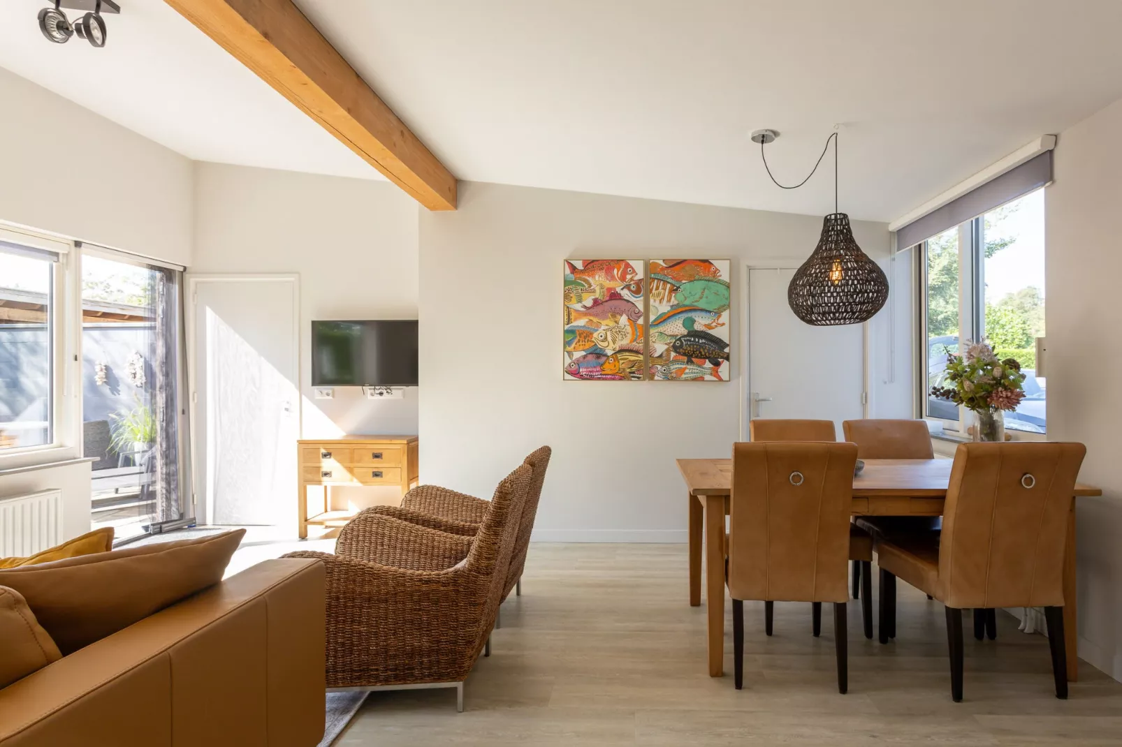 BANJAARD BEACH HOUSE PATRIJZENLAAN 16 KAMPERLAND-Salle à manger