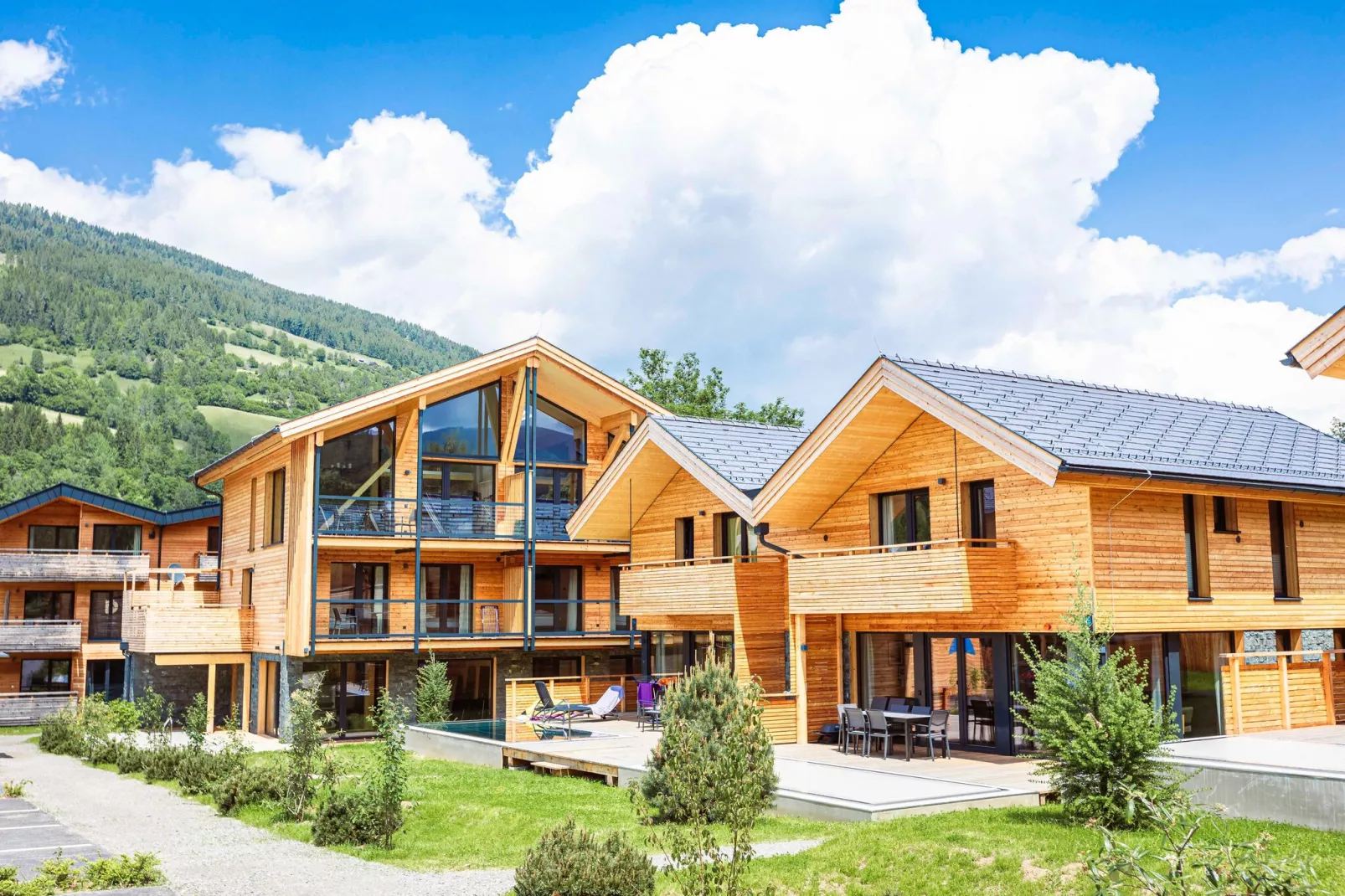 Kreischberg Pool Villen 2b-Exterior summer