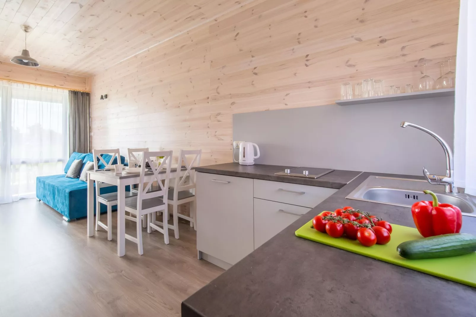 Holiday bungalows in Krynica Morska-Living room