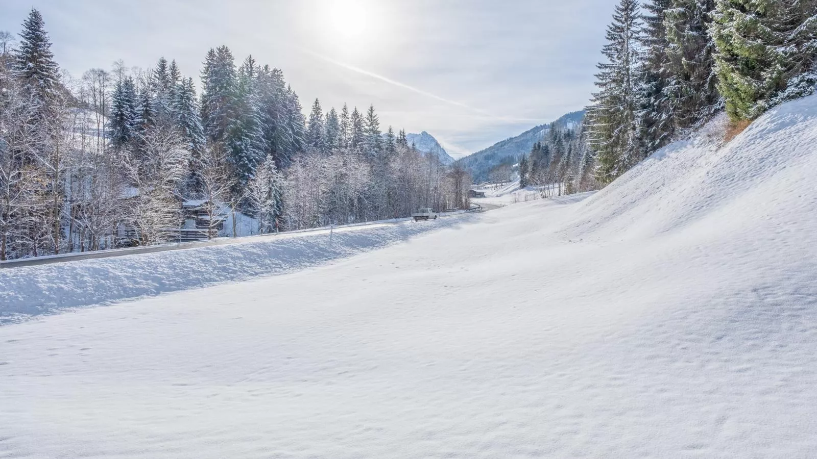 Blick auf den Rettenstein Top 1 und 2-View winter