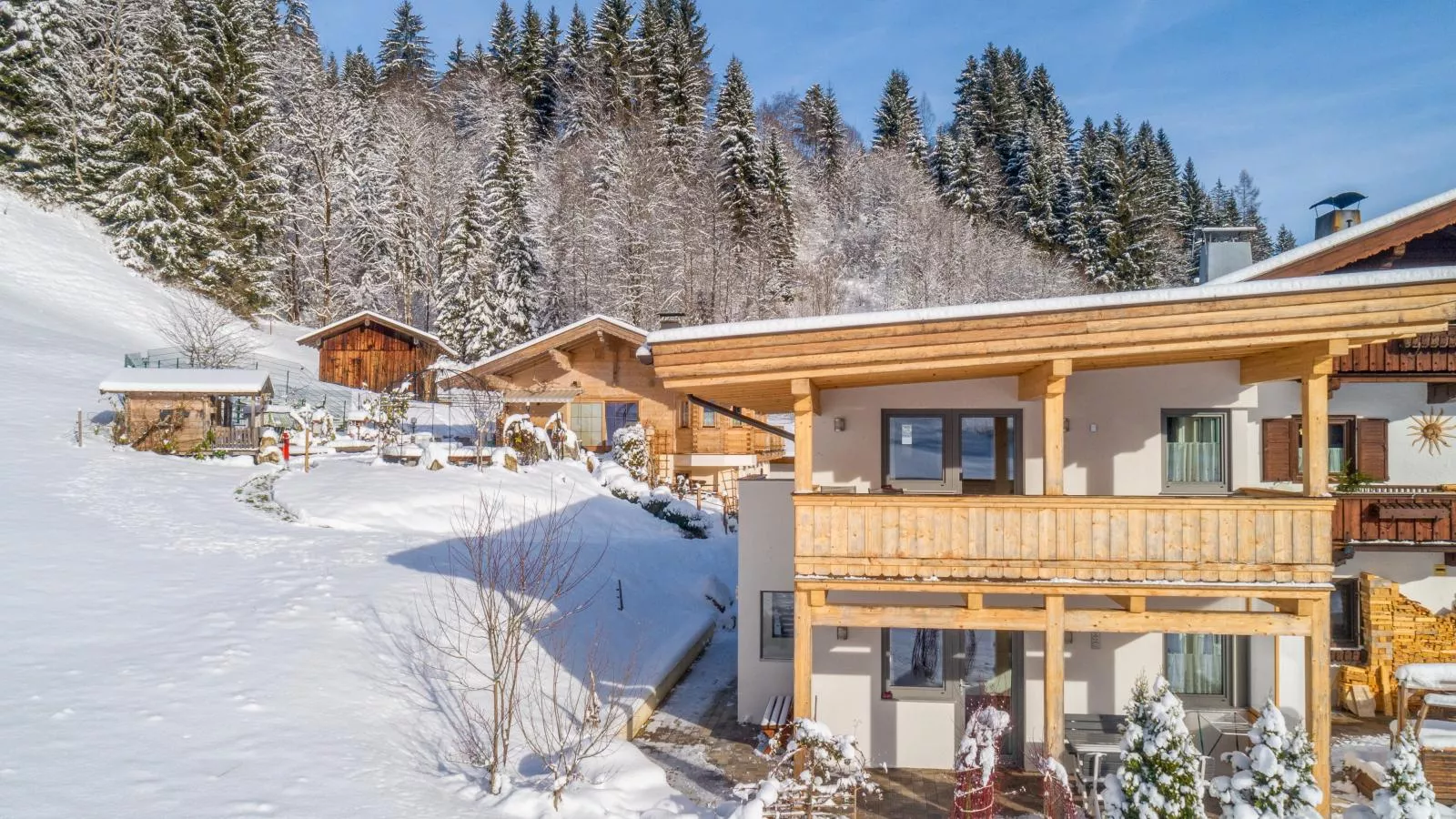 Blick auf den Rettenstein Top 1 und 2-Exterior winter