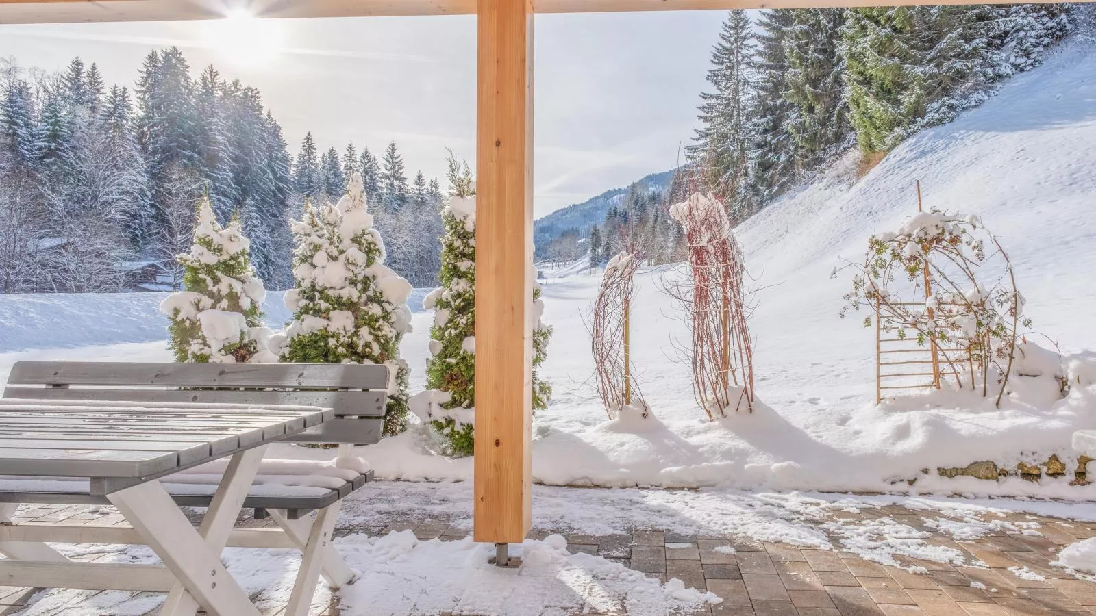 Blick auf den Rettenstein Top 1 und 2-View winter