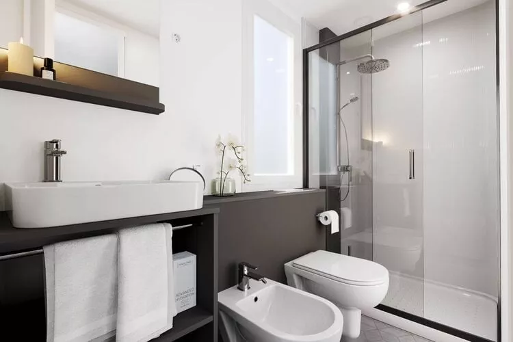 Zaton Holiday Resort - Mobile Home Deluxe Family 4 plus 1 - ca 34 m2-Bathroom