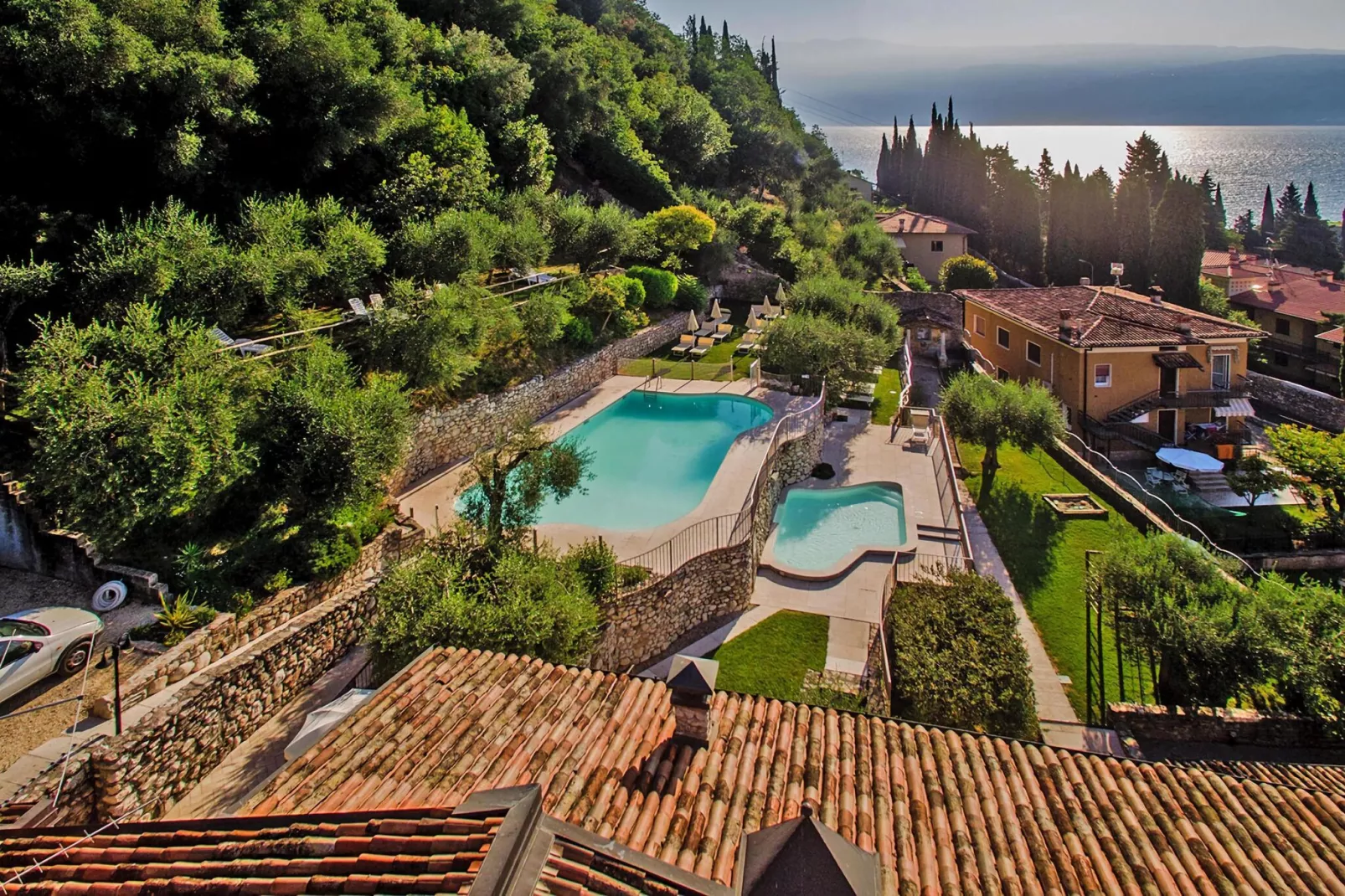Residence Borgo Alba Chiara, Toscolano-trilo 50-60 qm-View summer