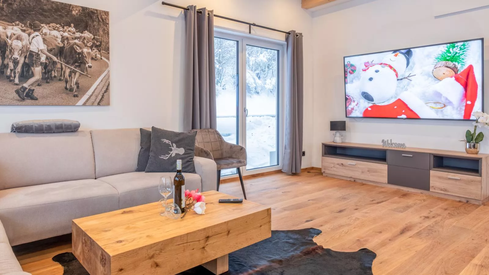 Chalet Hornblick-Living room