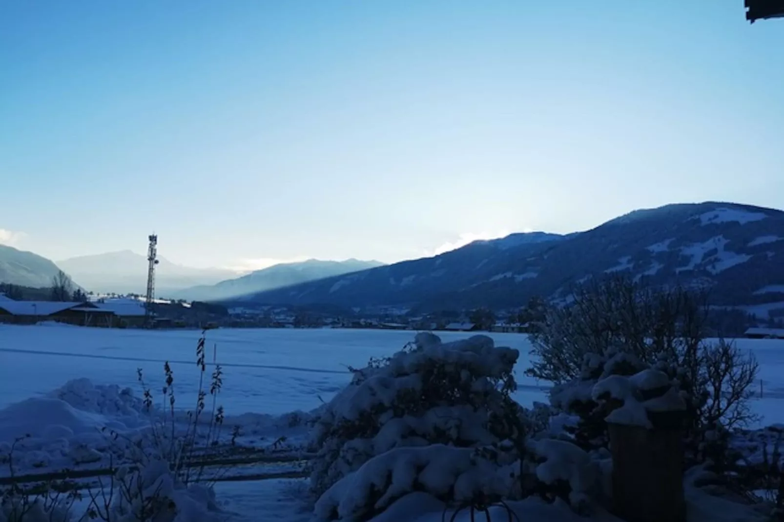 Ferienwohnung am Bio-Bauernhof-View winter