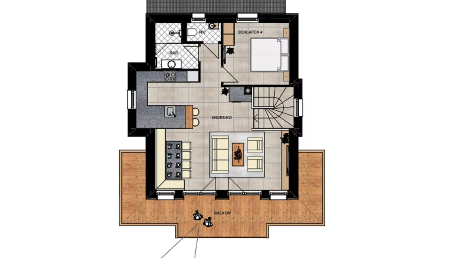 Wagrainer TauernLodge 42A-Floor plan