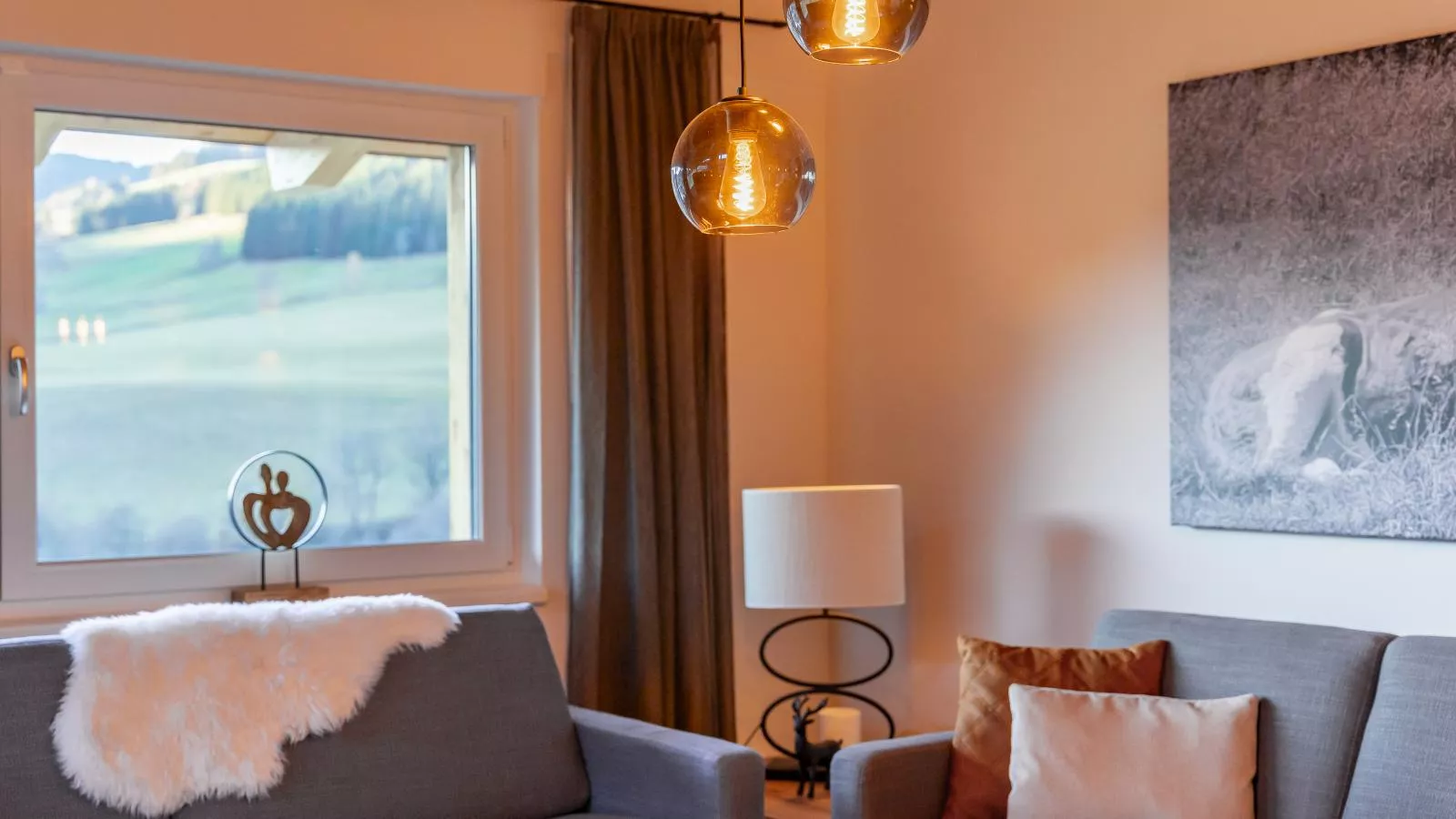 Grebenzen Lodge Hirsch-Wohnzimmer