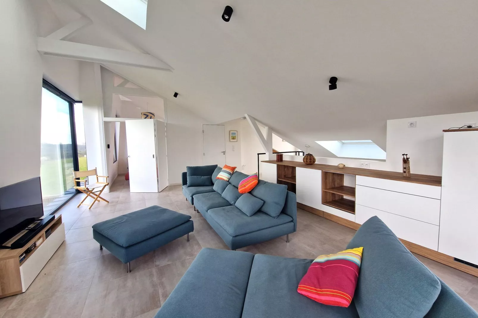 Villa d'architecte avec vue mer panoramique Locquirec-Living room