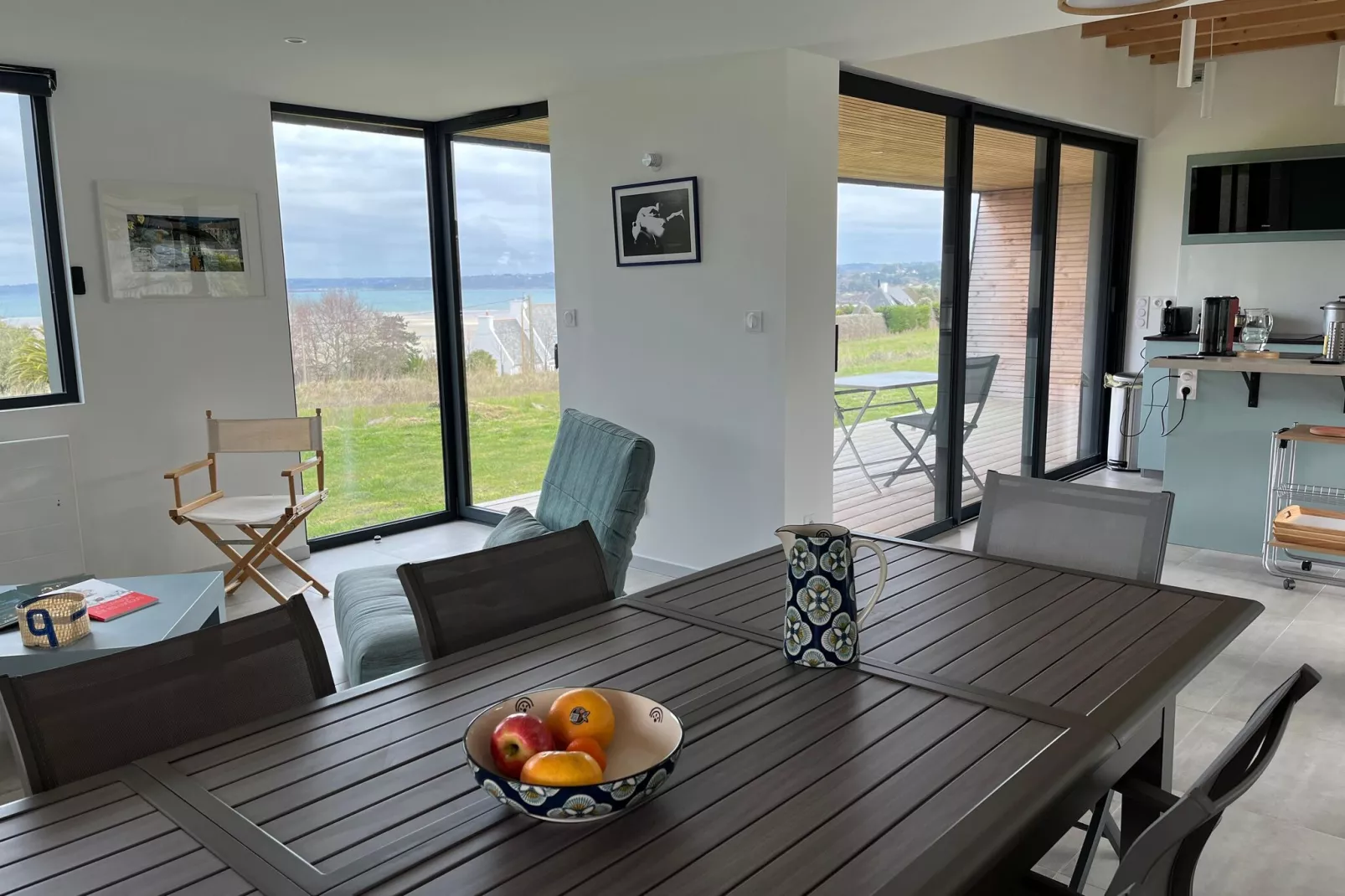 Villa d'architecte avec vue mer panoramique Locquirec-Dining room