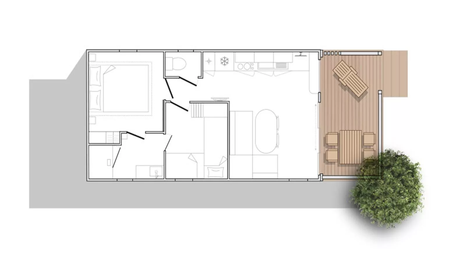 Wadden Lodge Living-Plan d'étage