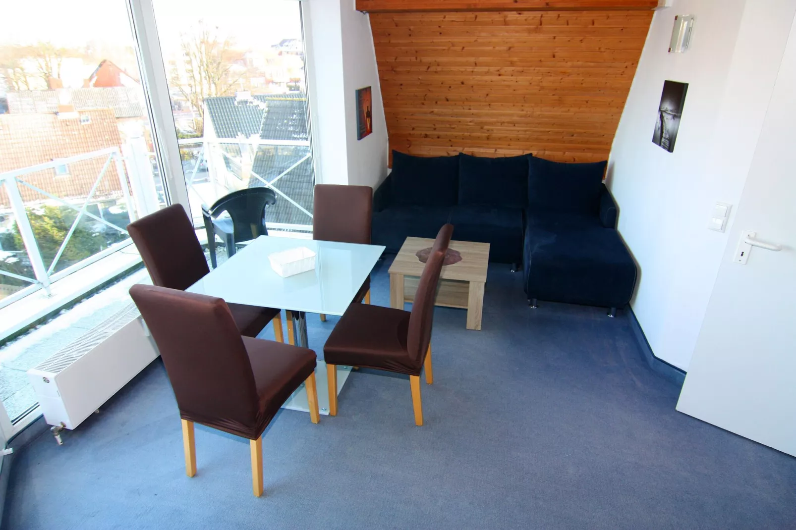 Apartments Panorama Laboe III m Seeblick 60 qm-Living room