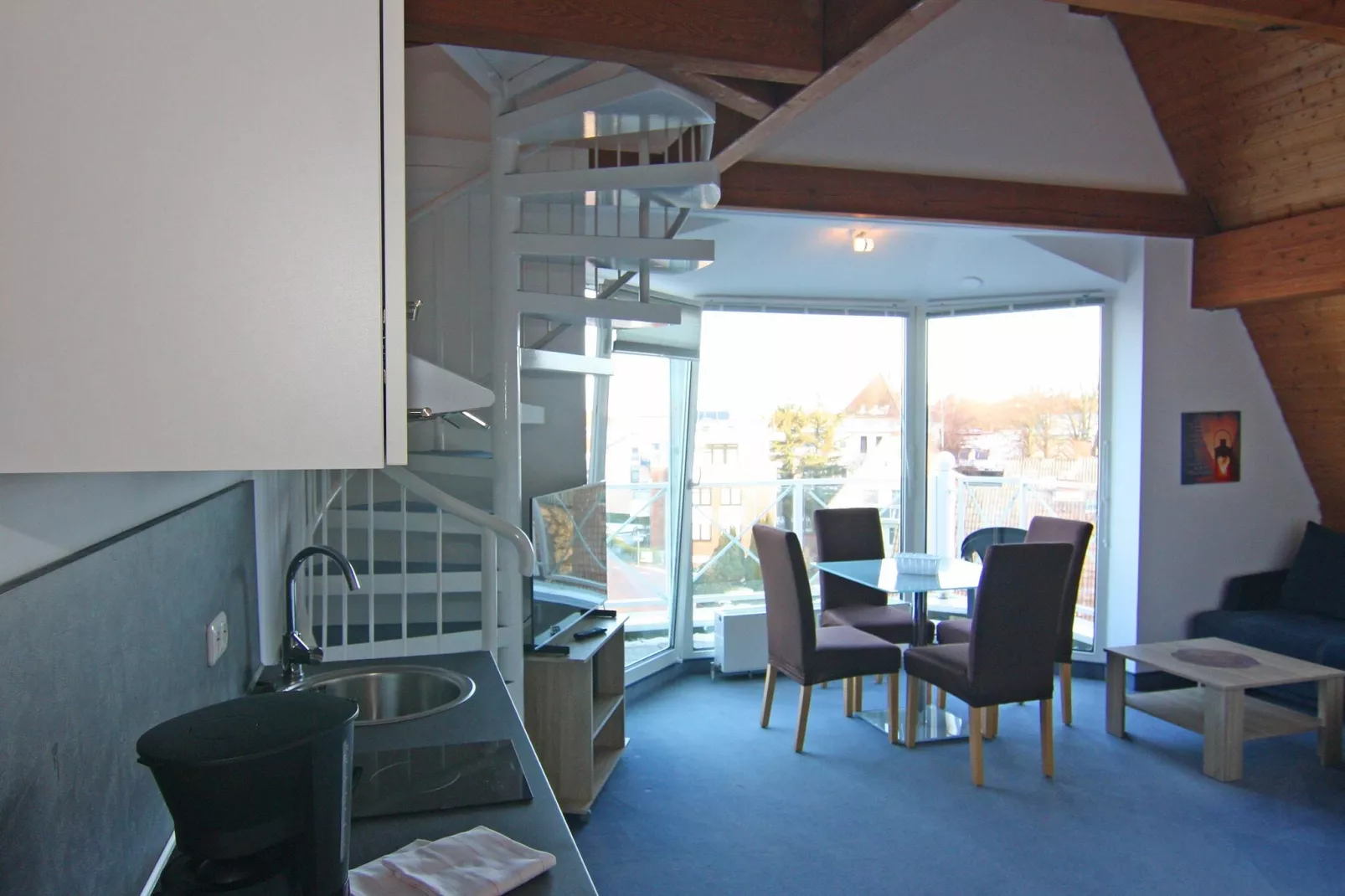 Apartments Panorama Laboe III m Seeblick 60 qm-Kitchen