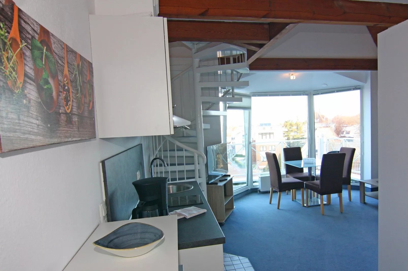 Apartments Panorama Laboe III m Seeblick 60 qm-Kitchen