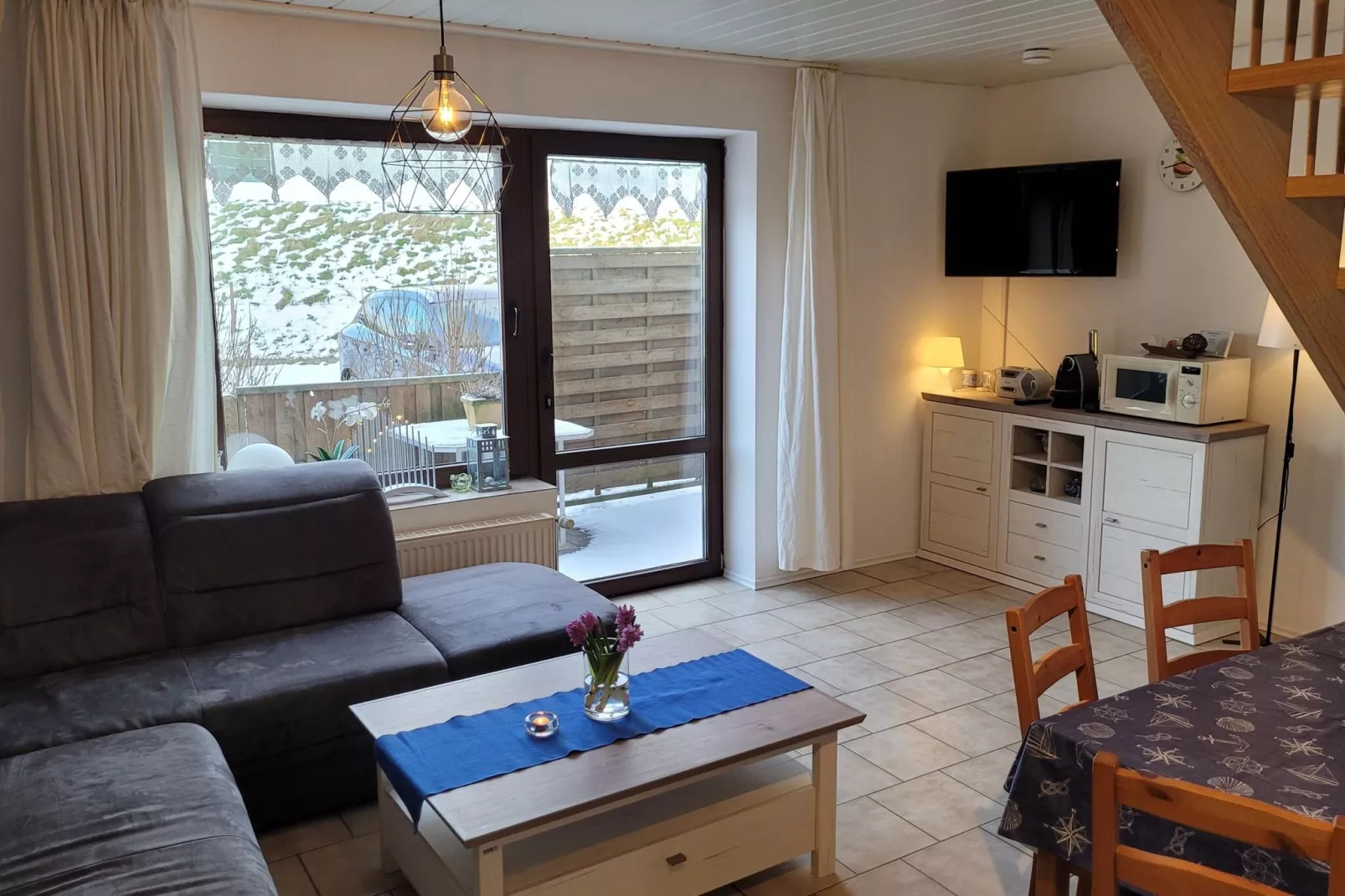 Fewo Wattkieker - Wattseite-Wohnzimmer