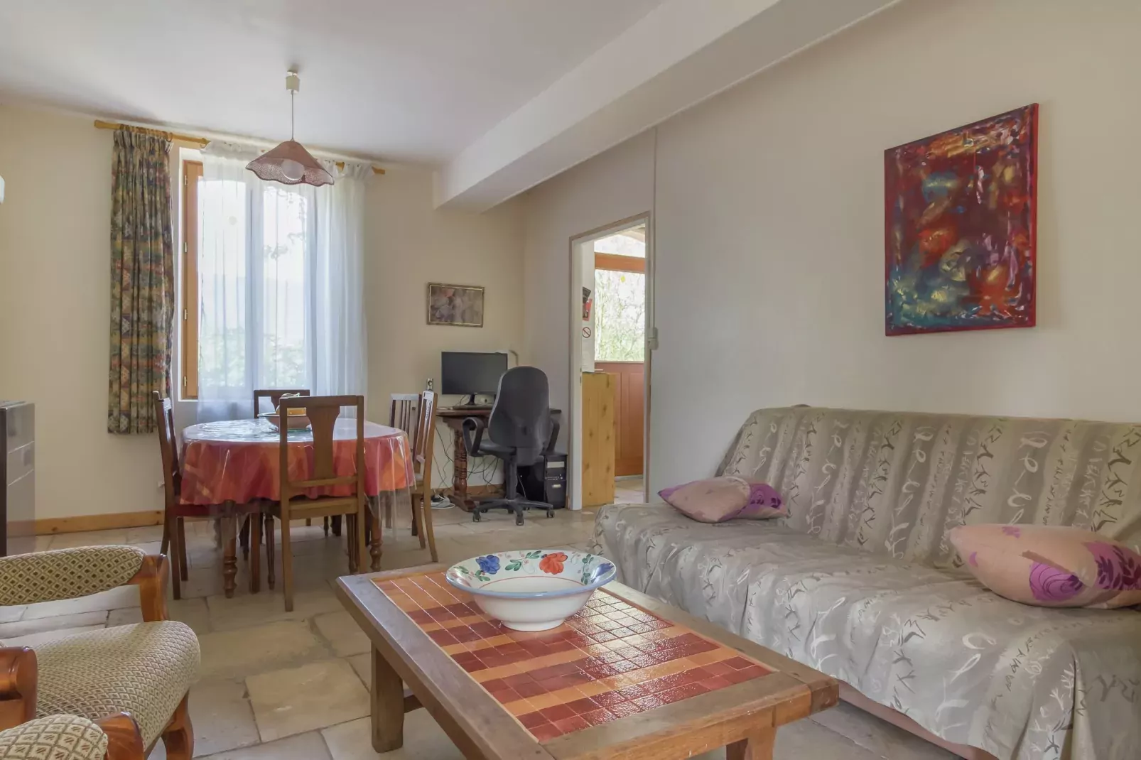 Gite 6 pers près de Châteauroux-Wohnzimmer