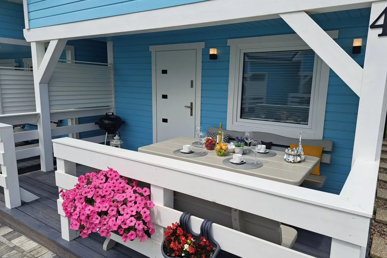 Błękitne zamorze dla 8 osób-Terrace balcony
