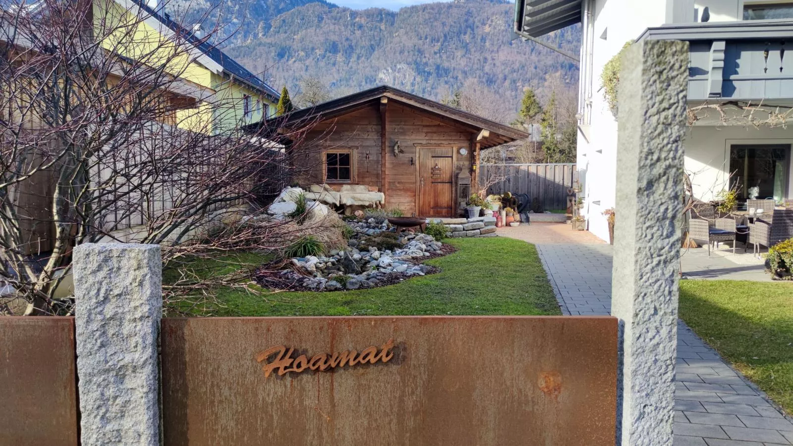Am Inn Fluss-Garden winter