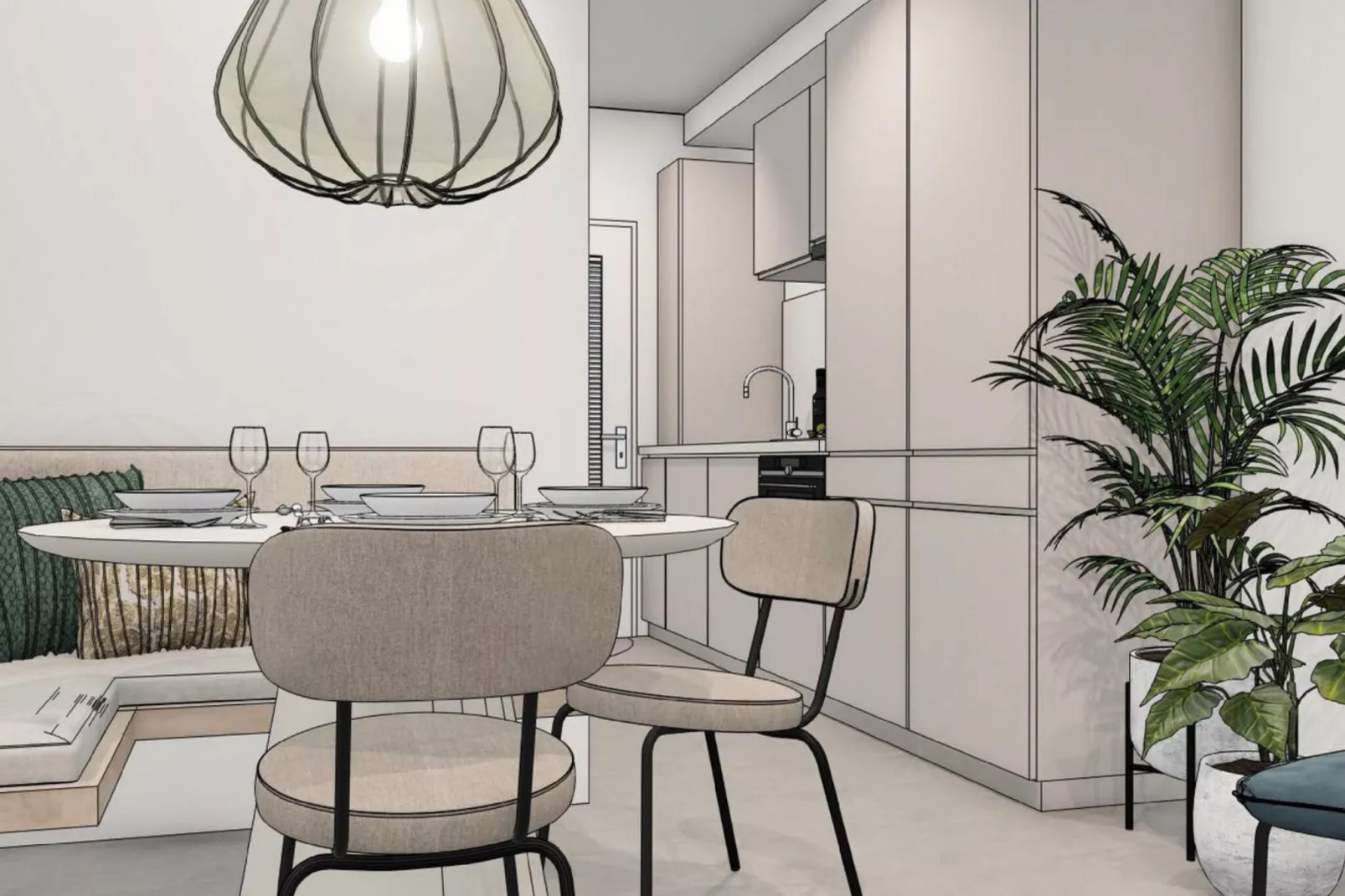 Zoutelande 'Kurhaus appartement nr 1-Kitchen