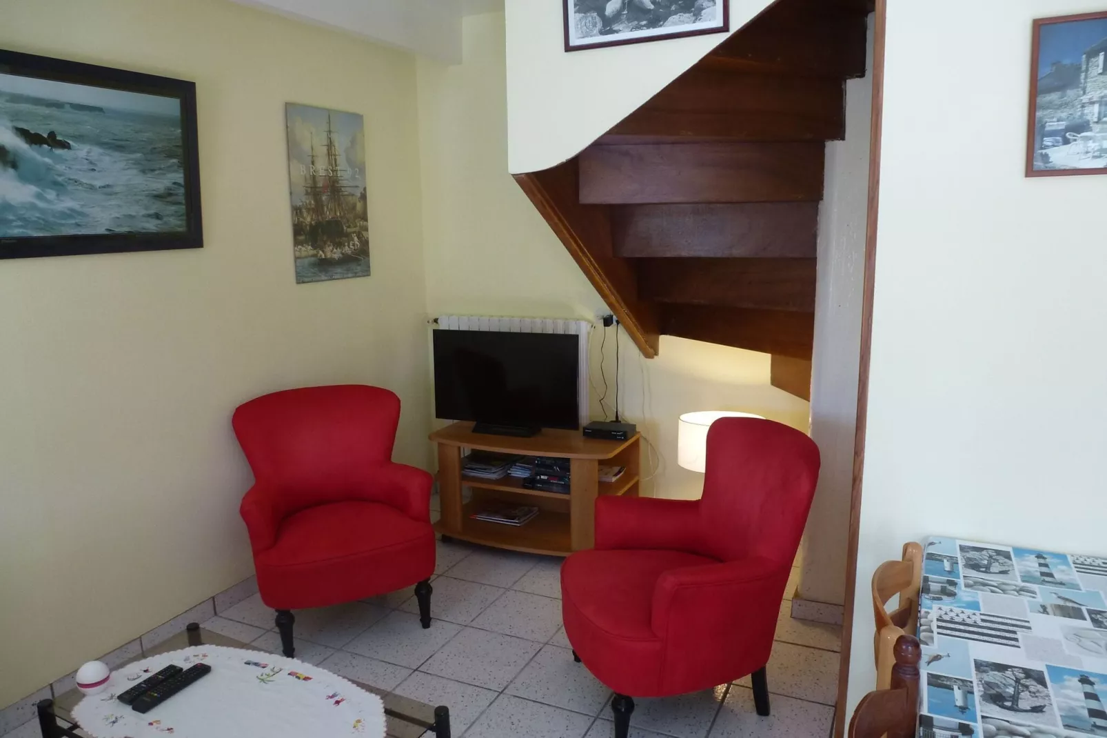 Doppelhaushälfte mit Meerblick Porspoder-Living room
