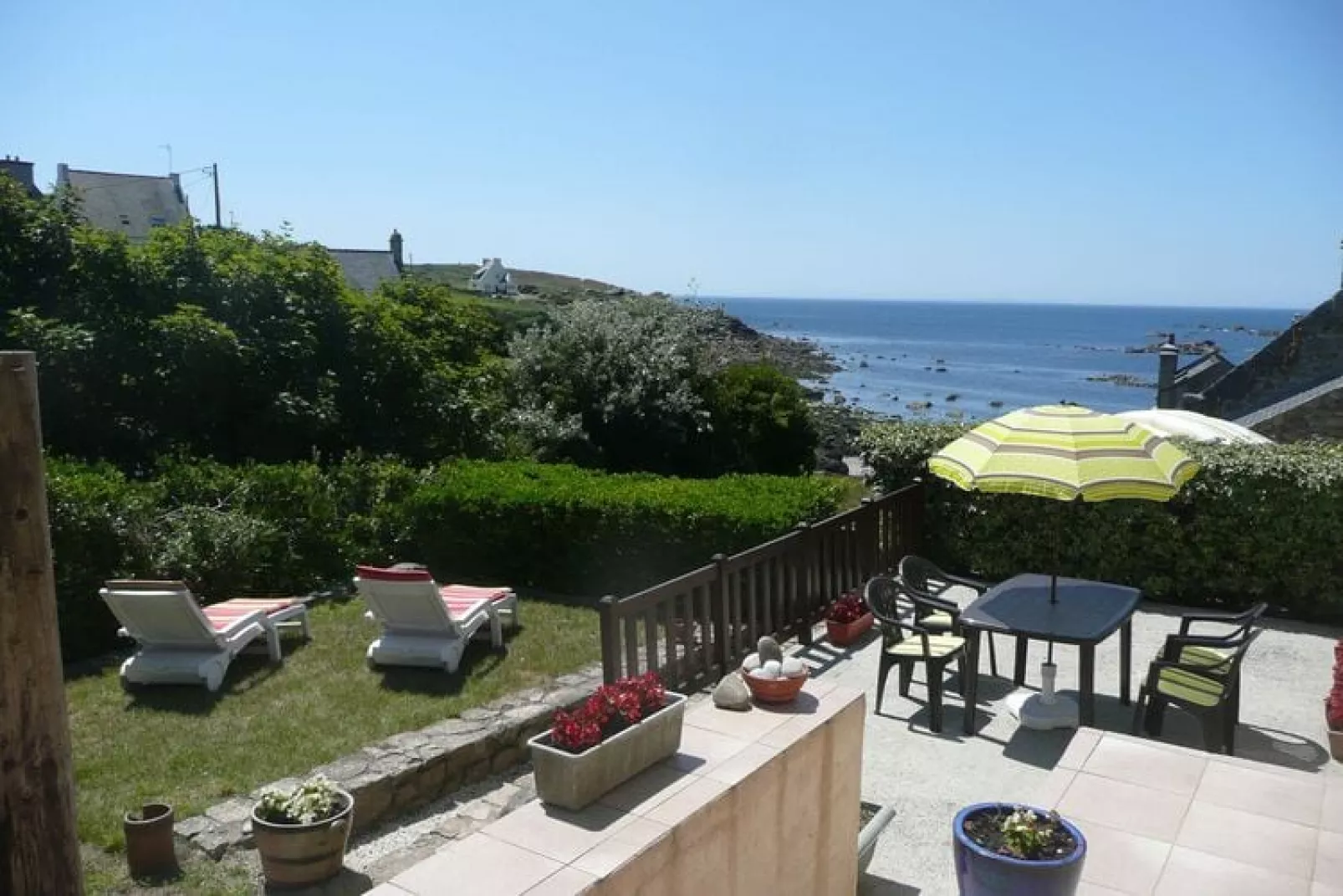 Doppelhaushälfte mit Meerblick Porspoder-Terrace balcony